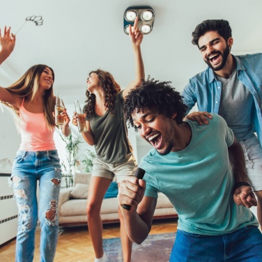 Logotrade advertising product image of: Singvibe RCS recycled plastic karaoke set with double mic