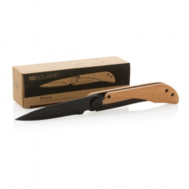 Logo trade promotional giveaways image of: Nemus Luxury Wooden knife with lock