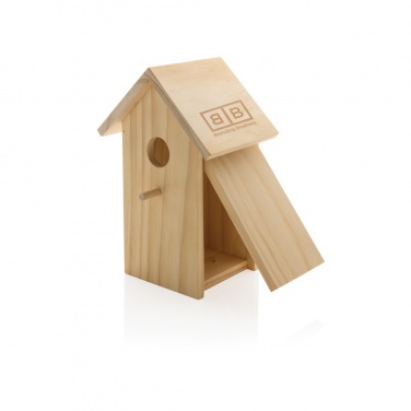 Logo trade business gift photo of: Wooden birdhouse