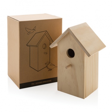 Logo trade promotional product photo of: Wooden birdhouse