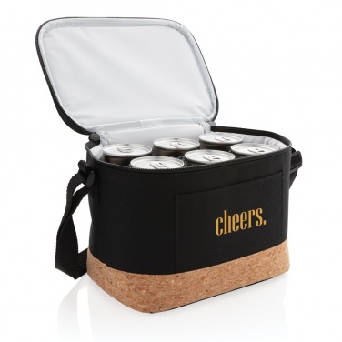 Logo trade business gift photo of: Two tone cooler bag with cork detail