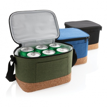 Logo trade promotional merchandise picture of: Two tone cooler bag with cork detail