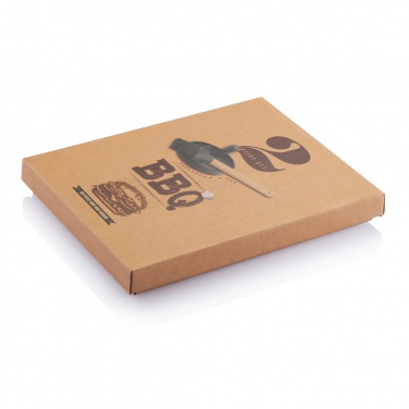 Logotrade advertising product picture of: BBQ set with hamburger press and brush