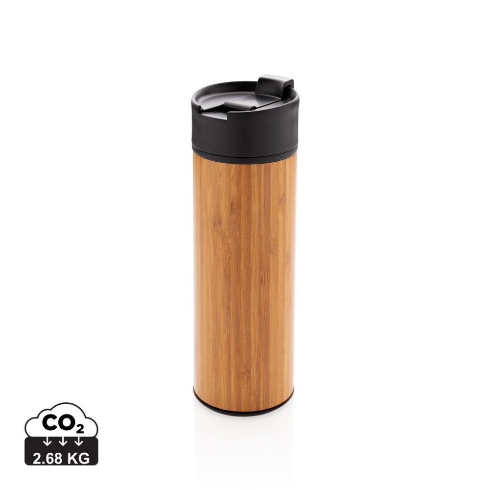 Logo trade promotional merchandise image of: Bogota vacuum bamboo coffee mug