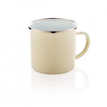 Logo trade promotional giveaway photo of: Vintage enamel mug