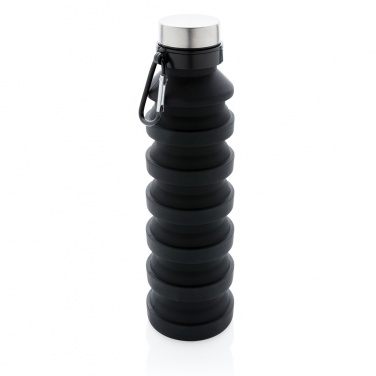 Logo trade promotional gifts picture of: Leakproof collapsible silicone bottle with lid