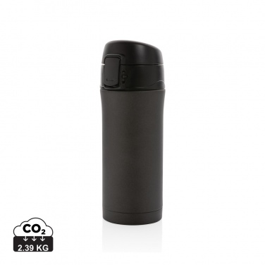 Logo trade corporate gifts picture of: Metallic easy lock vacuum mug