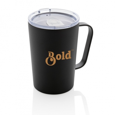 Logo trade promotional products picture of: RCS Recycled stainless steel modern vacuum mug with lid