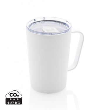 Logo trade promotional product photo of: RCS Recycled stainless steel modern vacuum mug with lid