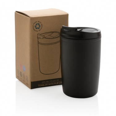 Logo trade promotional merchandise image of: GRS Recycled PP tumbler with flip lid