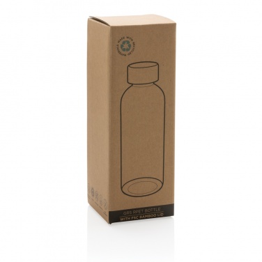 Logo trade corporate gifts picture of: RCS RPET bottle with bamboo lid