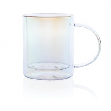 Logotrade promotional merchandise picture of: Deluxe double wall electroplated glass mug