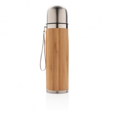 Logo trade promotional giveaway photo of: Bamboo vacuum travel flask