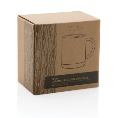 Logo trade corporate gifts picture of: Ceramic mug with cork base 280ml