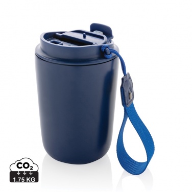 Logo trade promotional merchandise image of: Cuppa RCS re-steel vacuum tumbler with lanyard