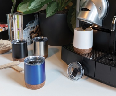 Logotrade promotional product image of: RCS Re-steel cork small vacuum coffee mug