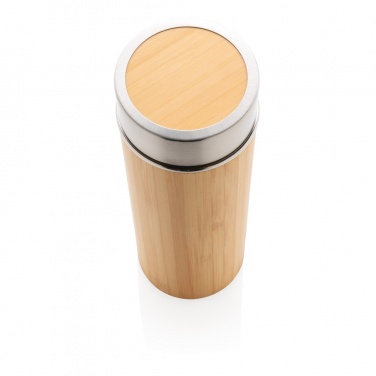 Logo trade corporate gift photo of: Leak proof bamboo vacuum bottle