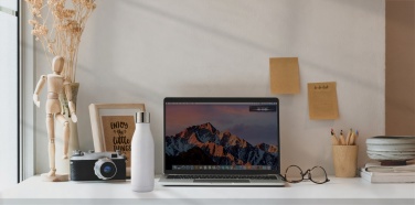 Logo trade advertising products image of: UV-C steriliser vacuum stainless steel bottle