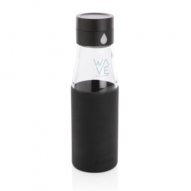 Logotrade promotional giveaway picture of: Ukiyo glass hydration tracking bottle with sleeve