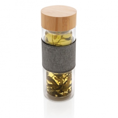 Logo trade promotional giveaways picture of: Impact double wall borosilicate glass bottle