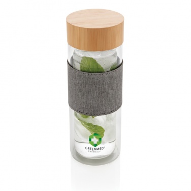Logo trade promotional gifts image of: Impact double wall borosilicate glass bottle