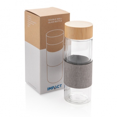 Logotrade business gifts photo of: Impact double wall borosilicate glass bottle