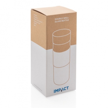 Logotrade promotional item image of: Impact double wall borosilicate glass bottle