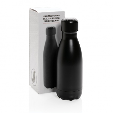 Logo trade promotional gifts picture of: Solid colour vacuum stainless steel bottle 260ml