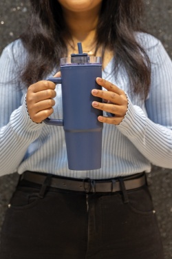 Logotrade promotional product picture of: Tana RCS plastic tumbler with handle 900ml