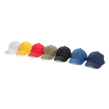 Logo trade corporate gift photo of: Impact 5 panel 190gr Recycled cotton cap with AWARE™ tracer