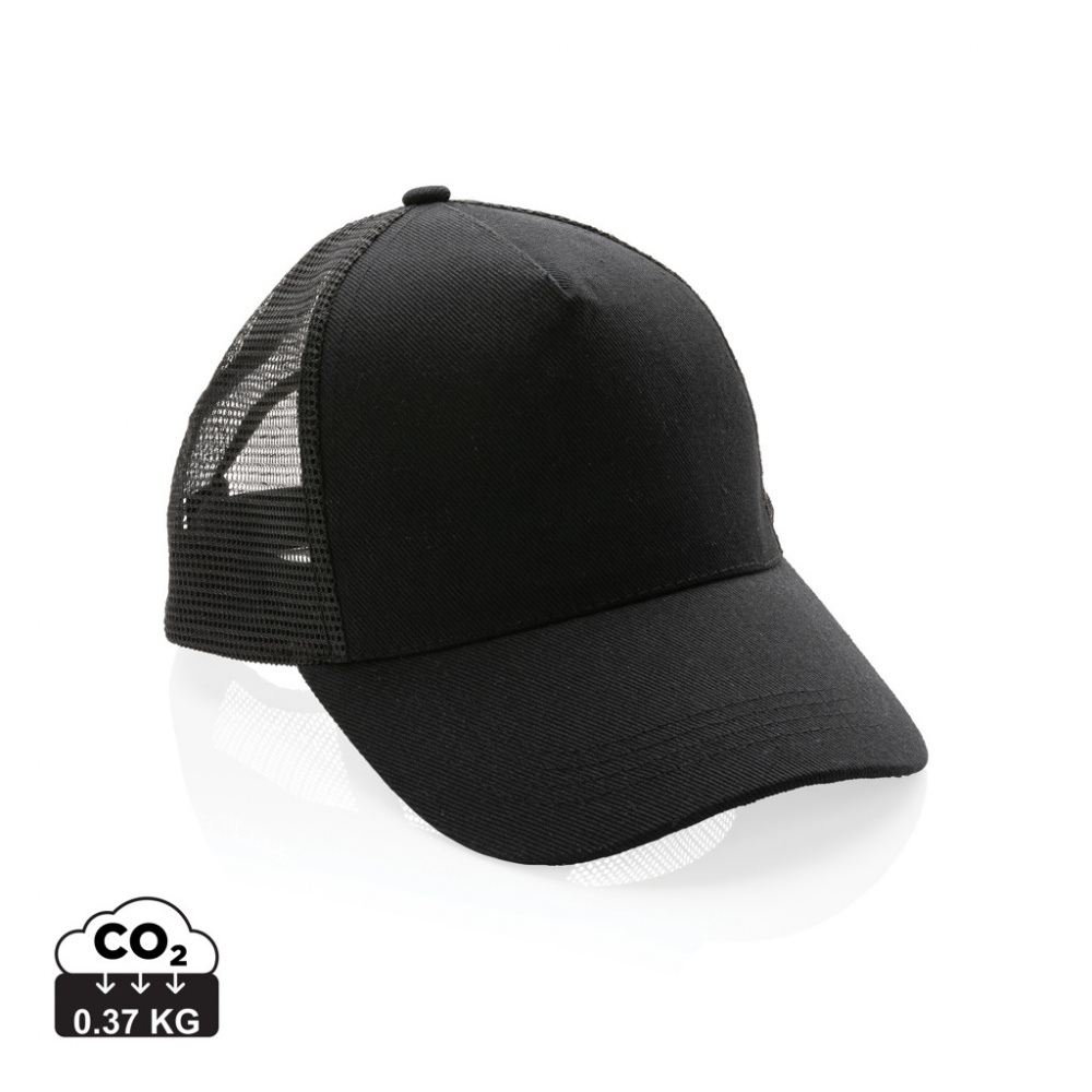 Logo trade promotional item photo of: Impact AWARE™ Brushed rcotton 5 panel trucker cap 190gr