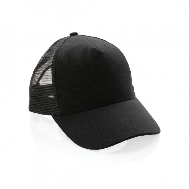 Logo trade corporate gifts image of: Impact AWARE™ Brushed rcotton 5 panel trucker cap 190gr
