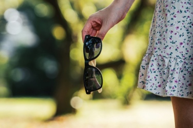 Logotrade promotional giveaway image of: Bamboo and RCS recycled plastic sunglasses