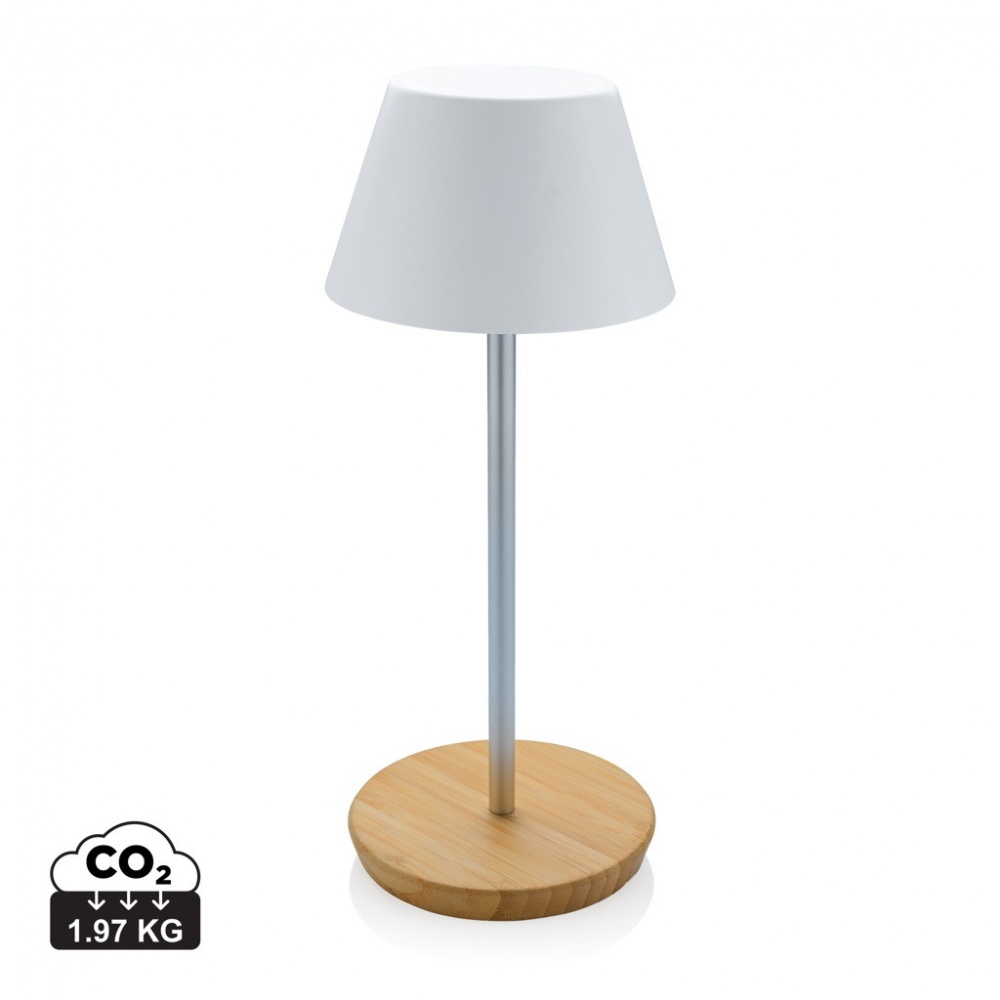 Logotrade promotional merchandise image of: Pure Glow RCS usb-rechargeable recycled plastic table lamp