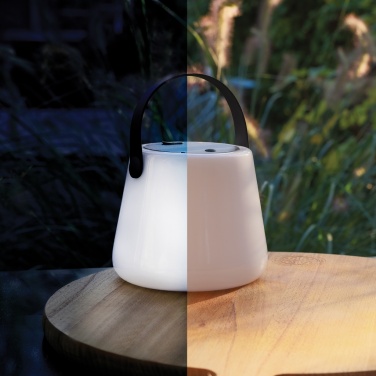 Logo trade corporate gifts image of: SolarGlow RCS recycled ABS USB-rechargeable outdoor light