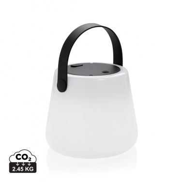 Logo trade advertising product photo of: SolarGlow RCS recycled ABS USB-rechargeable outdoor light