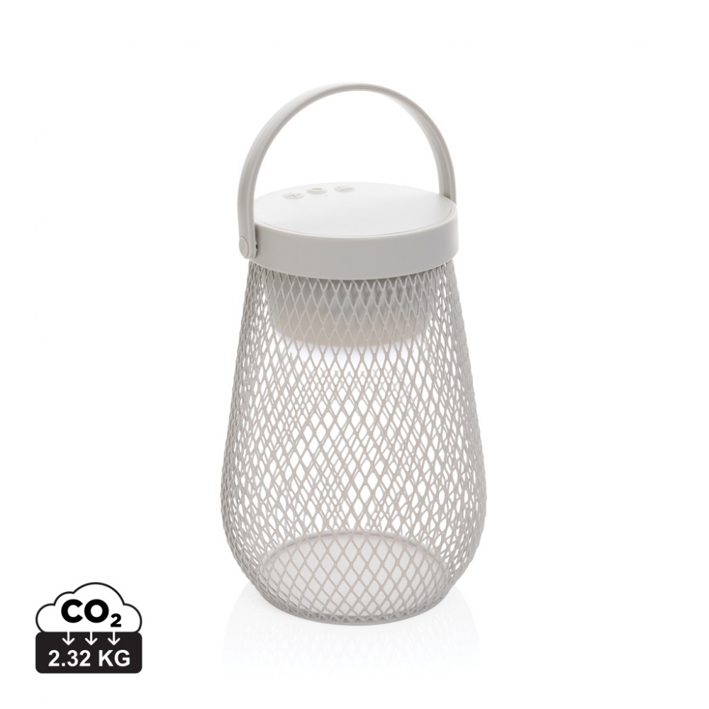 Logo trade advertising products picture of: Aurora RCS recycled plastic USB re-chargeable table lamp