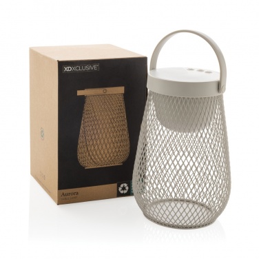 Logo trade promotional items picture of: Aurora RCS recycled plastic USB re-chargeable table lamp