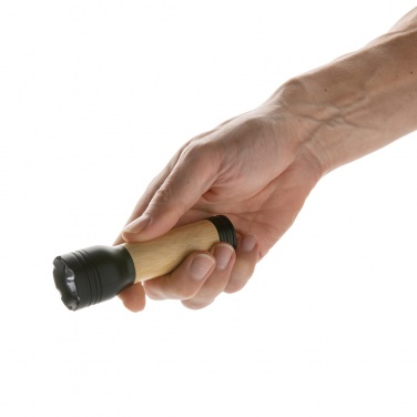 Logotrade promotional merchandise photo of: Lucid 1W RCS certified recycled plastic & bamboo torch