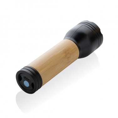 Logotrade corporate gift picture of: Lucid 3W RCS certified recycled plastic & bamboo torch