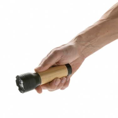 Logo trade business gift photo of: Lucid 3W RCS certified recycled plastic & bamboo torch