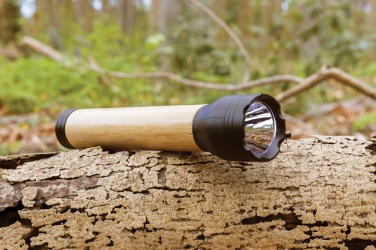 Logotrade promotional giveaways photo of: Lucid 5W RCS certified recycled plastic & bamboo torch