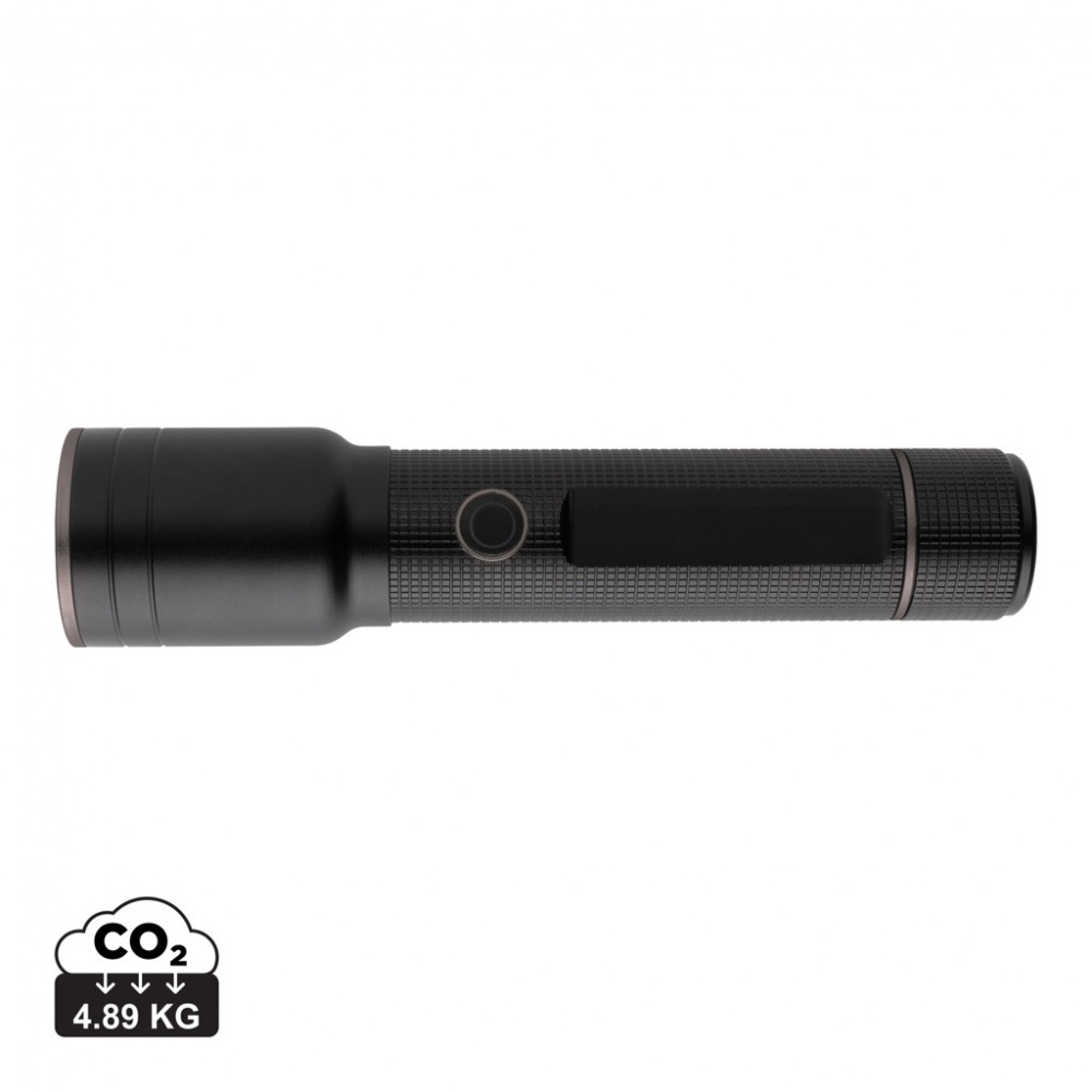Logo trade advertising products image of: RCS recycled aluminum USB-rechargeable heavy duty torch