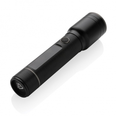 Logotrade promotional merchandise picture of: RCS recycled aluminum USB-rechargeable heavy duty torch