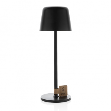 Logo trade promotional product photo of: Zenic RCS recycled plastic USB re-chargable table lamp