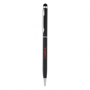 Logo trade promotional gifts image of: Thin metal stylus pen