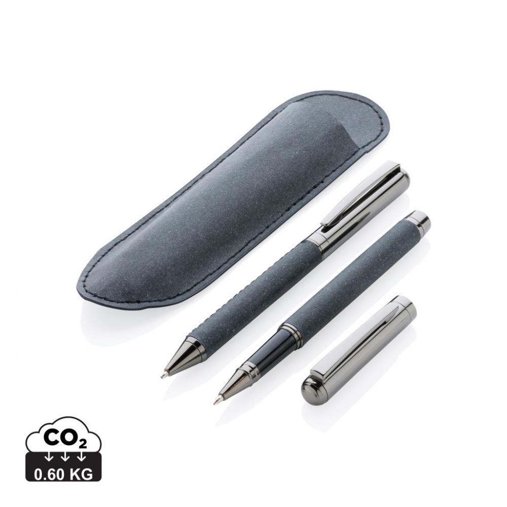 Logotrade promotional giveaways photo of: Recycled leather pen set