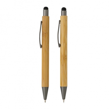 Logotrade promotional merchandise photo of: Bamboo modern pen set in box
