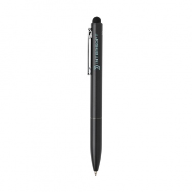Logotrade promotional items photo of: Kymi RCS certified recycled aluminium pen with stylus