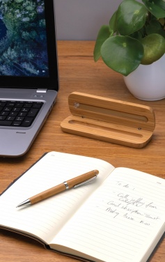 Logo trade promotional products image of: Bamboo pen in box